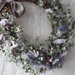 ブルーファンタジアリース（グレーブルー） ドライフラワー cielclair