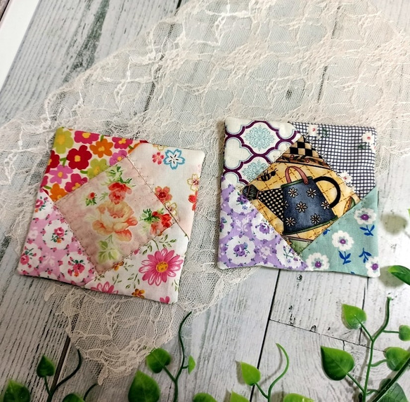 ハンドメイド【927】リバーシブル布コースター50枚セット ハンドメイド【927】リバーシブル布コースター50枚セット