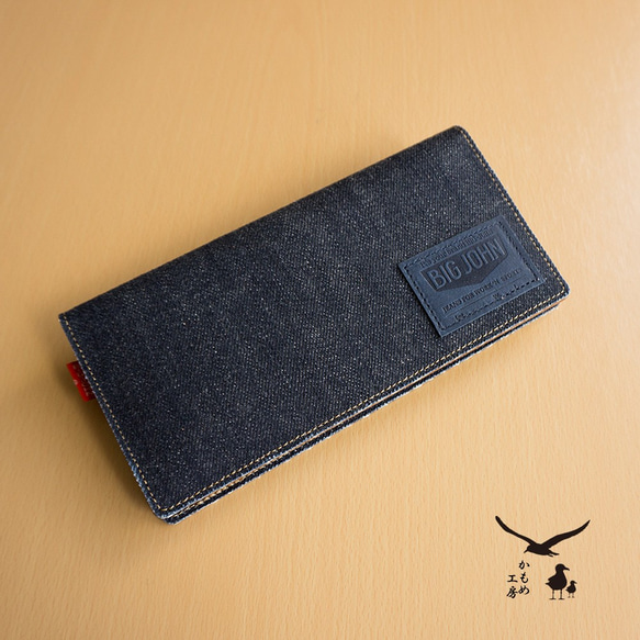 ウォレット 【 BIG JOHN × かもめ 】 デニム 革 レザー 長財布 財布
