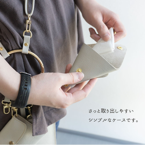 ショルダーバッグ LEATHER RING POCHETTE O Pochette