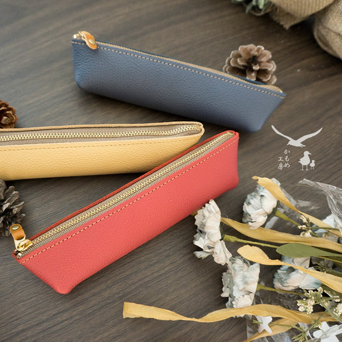 ペンケース 【 シュリンクレザー Vivid 】 姫路レザー レザー 革