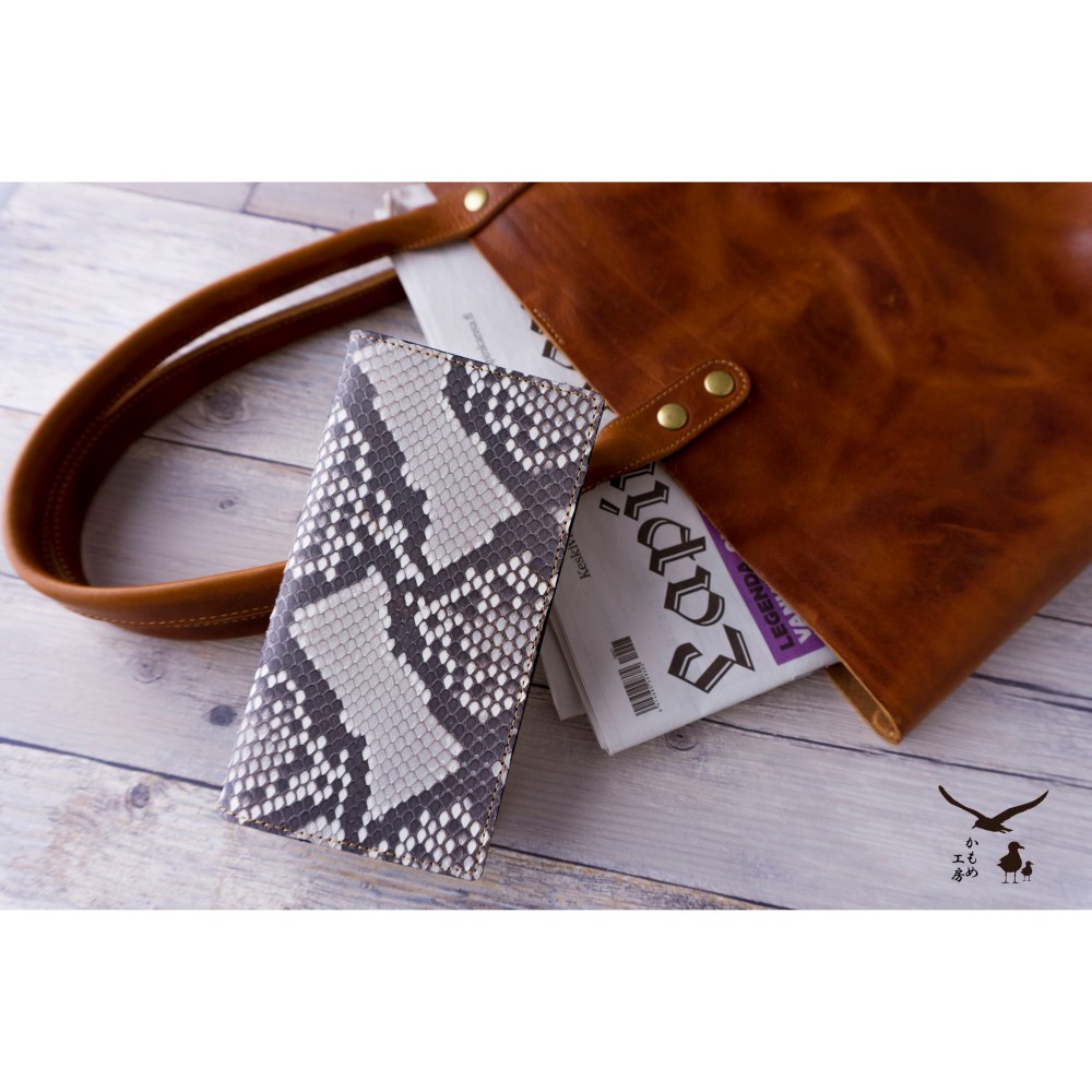 スマホケース 全機種対応 手帳型 【Diamond Python】 本革 ヘビ iPhone 送料無料 AF01K