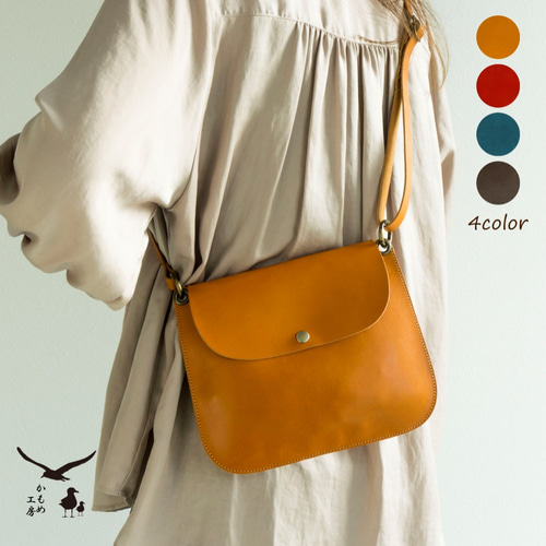 栃木レザー フラップ付 サコッシュ -compact- 】 革 レザー ショルダー