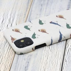 多機種対応 スマホケース 帆布 『鳥がいっぱい』可愛い 鳥 トリ TORI アイフォーン レディース ファッション 北欧 10枚目の画像