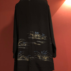 #盛岡工房 着物リメイク 黒羽織からのコーディガン 受注製作致します！こちらは見本です。 2枚目の画像
