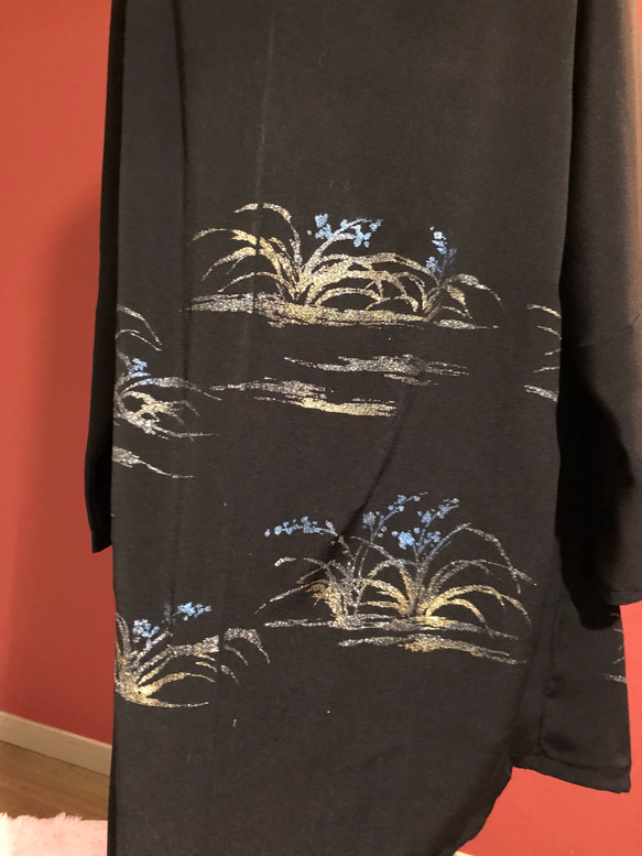 #盛岡工房 着物リメイク 黒羽織からのコーディガン 受注製作致します！こちらは見本です。 4枚目の画像