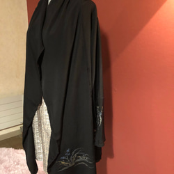 #盛岡工房 着物リメイク 黒羽織からのコーディガン 受注製作致します！こちらは見本です。 7枚目の画像