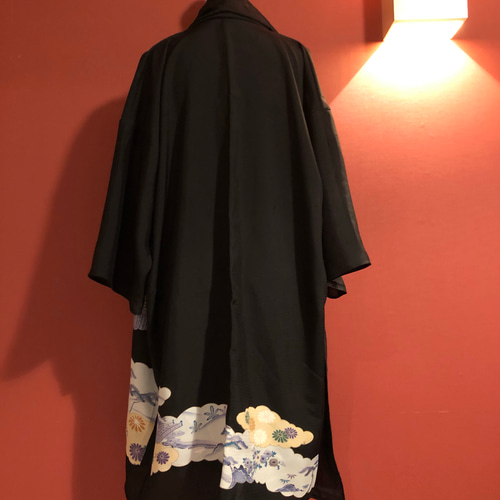 盛岡工房 着物リメイク 黒留袖からのコーディガン＊受注作成