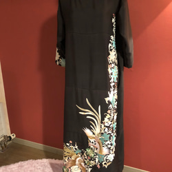 盛岡工房 受注作成致します 黒留袖リメイクロングドレス こちらは見本