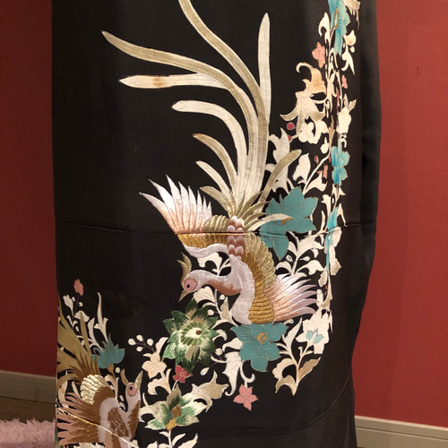 盛岡工房 受注作成致します 黒留袖リメイクロングドレス こちらは見本