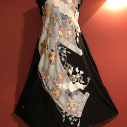 黒留袖リメイクボレロ付きロングドレス