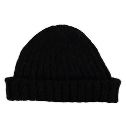 Mohair Ribbed Fisherman s Beanie in Black 2枚目の画像