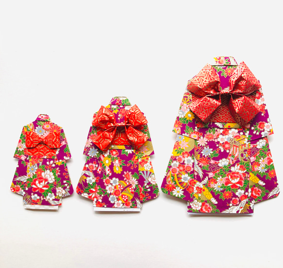 着物のポチ袋やお祝い袋　サイズ展開　参考品 