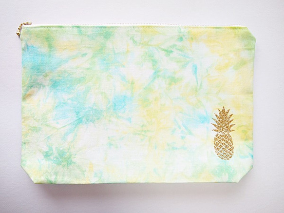 手染　收納包　"Pineapple" 第1張的照片