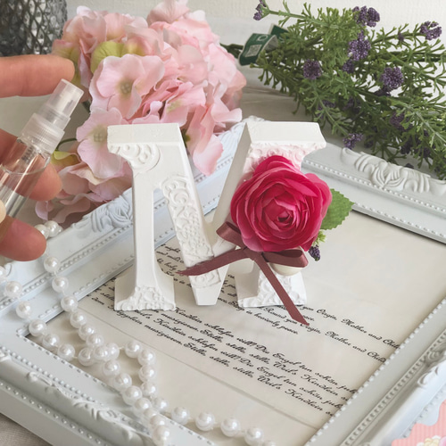 大型アロマストーン◼️フラワーイニシャル◼️