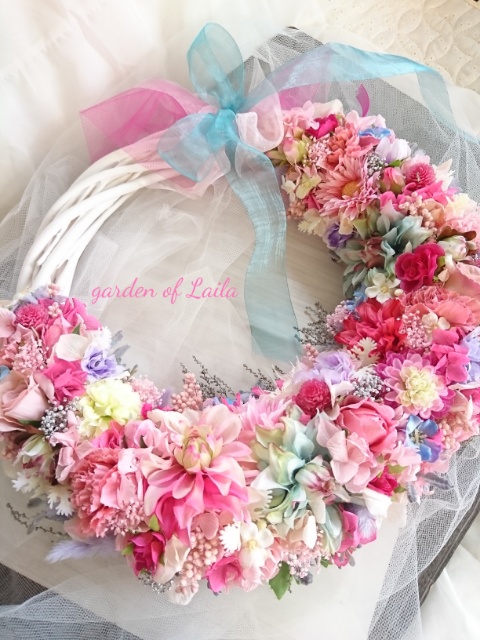 ◇受注対応◇ウェディングリースブーケ専門店リースブーケブートニアヘッドドレスリストレットブーケ花冠オーダー承ります♡