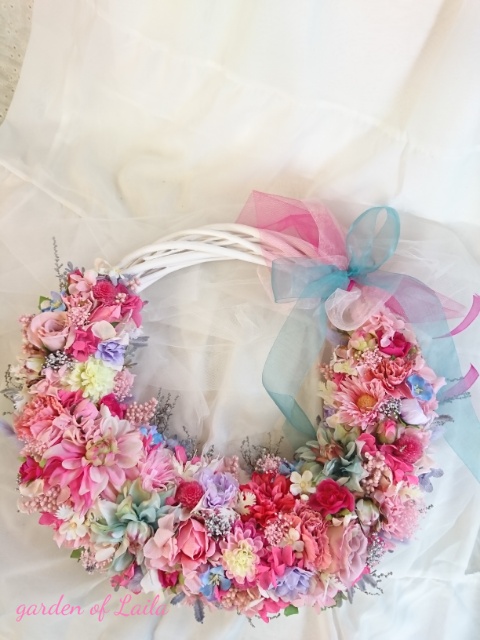 ◇受注対応◇ウェディングリースブーケ専門店リースブーケブートニアヘッドドレスリストレットブーケ花冠オーダー承ります♡