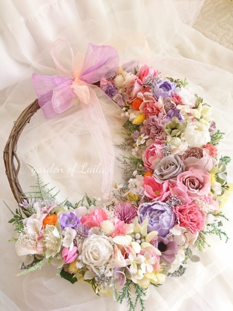 ◇受注対応◇ウェディングリースブーケ専門店リースブーケブートニアヘッドドレスリストレットブーケ花冠オーダー承ります♡