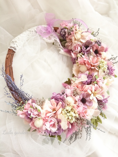 ♡受注対応♡ウェディングリースブーケ専門店 リースブーケブートニアヘッドドレスリストレットブーケ花冠オーダー承ります