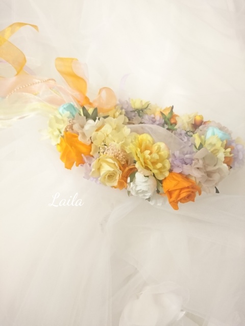 受注対応ウェディングリースブーケ専門店花かんむりMLリースブーケブートニアヘッドドレス花冠髪飾りオーダー承ります