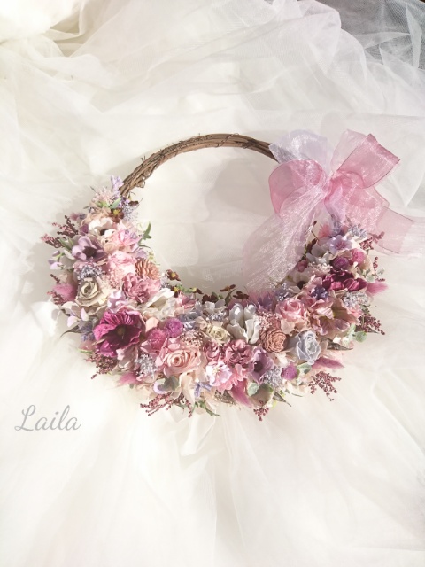 ♡受注対応♡リースブーケブートニアヘッドドレスリストレットブーケ花冠オーダー承ります ウェディングブーケ専門店