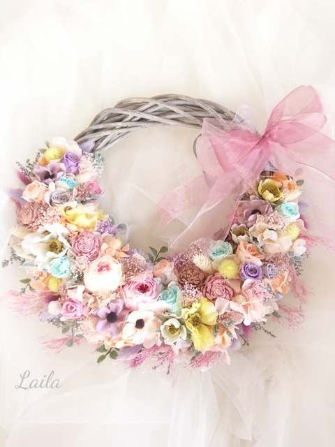 ♡受注対応♡プリザーブドフラワーリースブーケ ブートニアヘッドドレス花冠オーダー承ります ウェディングブーケ専門店