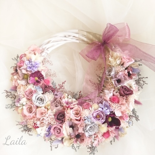 作品例ウェディング専門店リースブーケブートニアヘッドドレス花冠