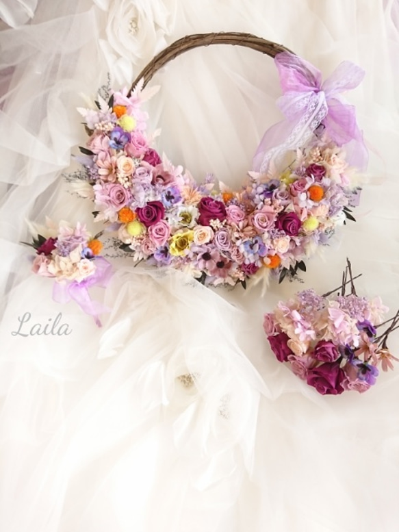 ◇見本24◇オーダーブーケ、花冠、ヘッドドレス