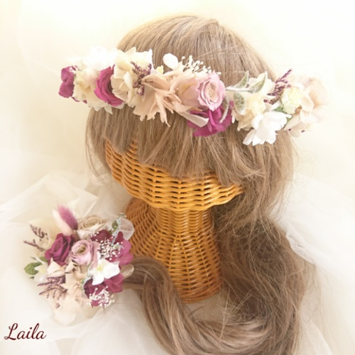 受注対応ウェディングリースブーケ専門店花かんむりリースブーケ  