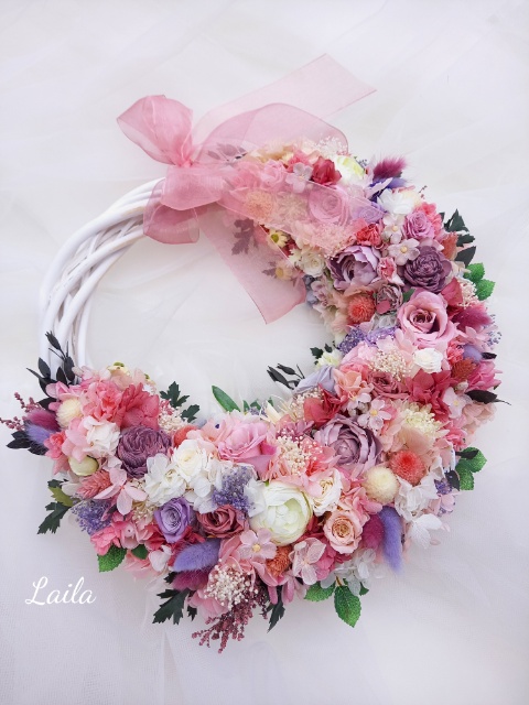 ♡受注対応♡リースブーケフープブーケリボンブーケ春ブーケブートニア花冠オーダー承りますウェディングアニバーサリー専門店