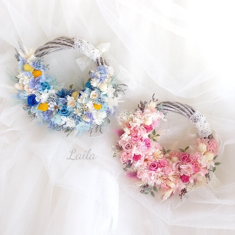 ♡受注対応♡ご両親様への贈呈用リースブーケオーダー承ります。 花束贈呈　リース　プレゼント ウェディングブーケ専門店