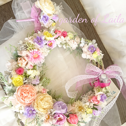 ◇受注対応◇ウェディングリースブーケブートニアヘッドドリストレット