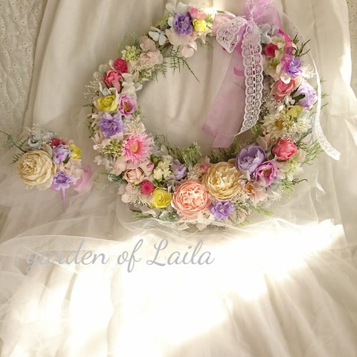 ◇受注対応◇ウェディングリースブーケブートニアヘッドドリストレット