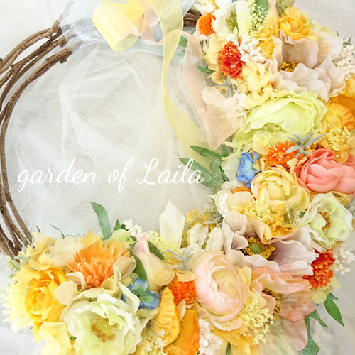 ウェディングブーケ（リースブーケ）、ブートニア 、髪飾りセット