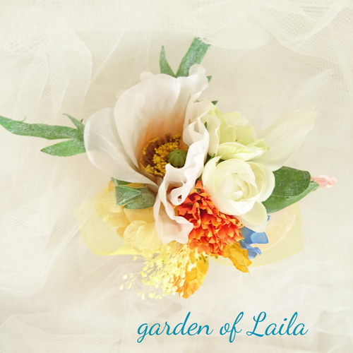 ウェディングブーケ（リースブーケ）、ブートニア 、髪飾りセット