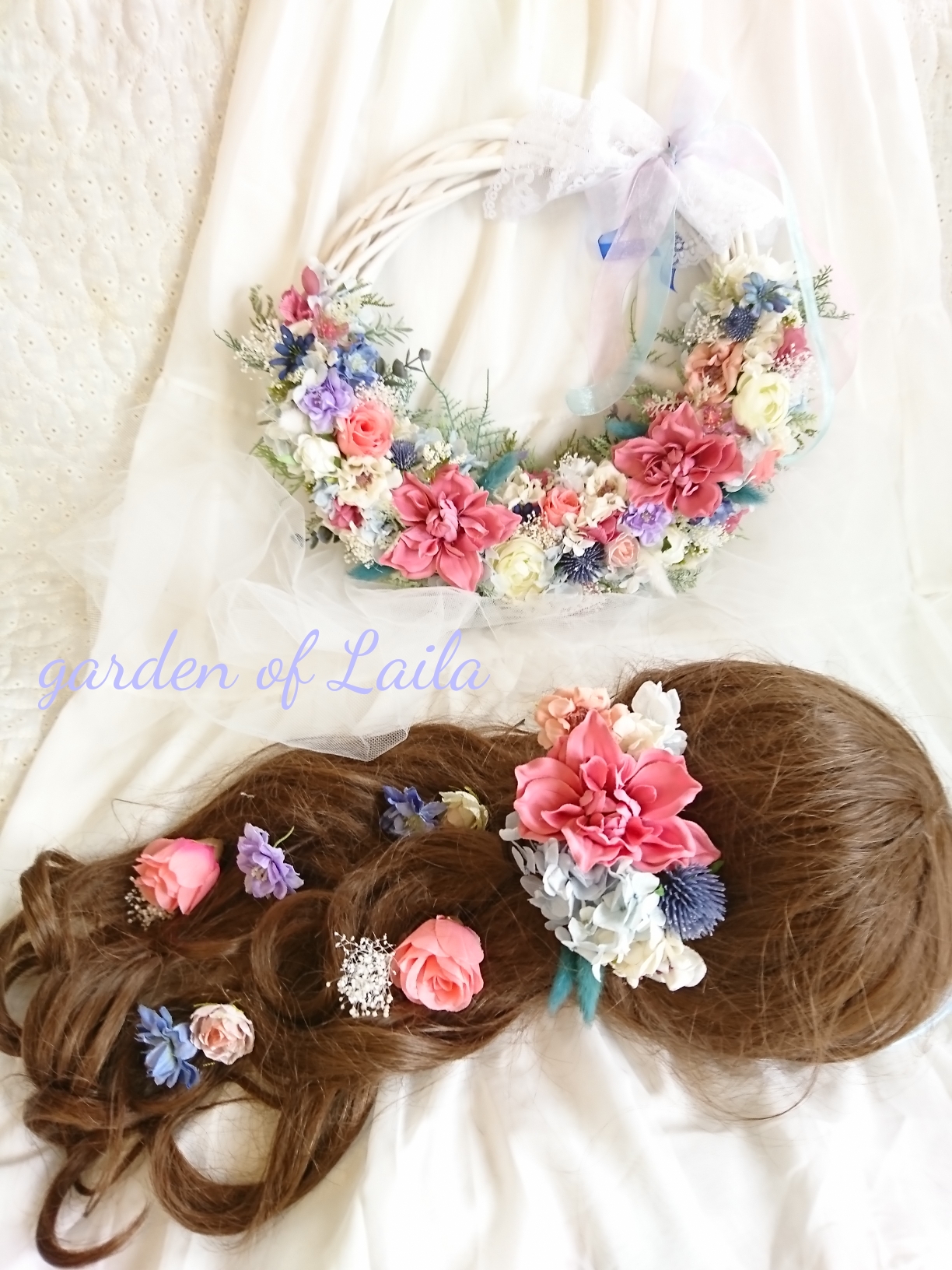 ◇受注対応◇ウェディングリースブーケブートニアヘッドドリストレットもオーダー承りますウェディングブーケ専門店