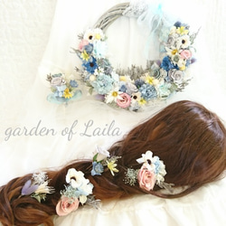 ウエディングブーケ+ブートニア+髪飾り♡ウェディングブーケブーケ