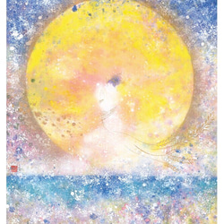 天照大御神と豊受大神」A4サイズポスターカード（複製） 絵画 朱音聖子