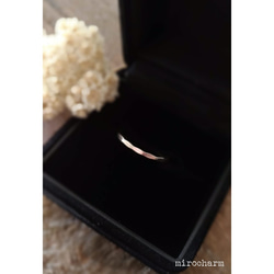 {Sv925}  *Simple Hummered Ring* シルバー細リング /9号 5枚目の画像