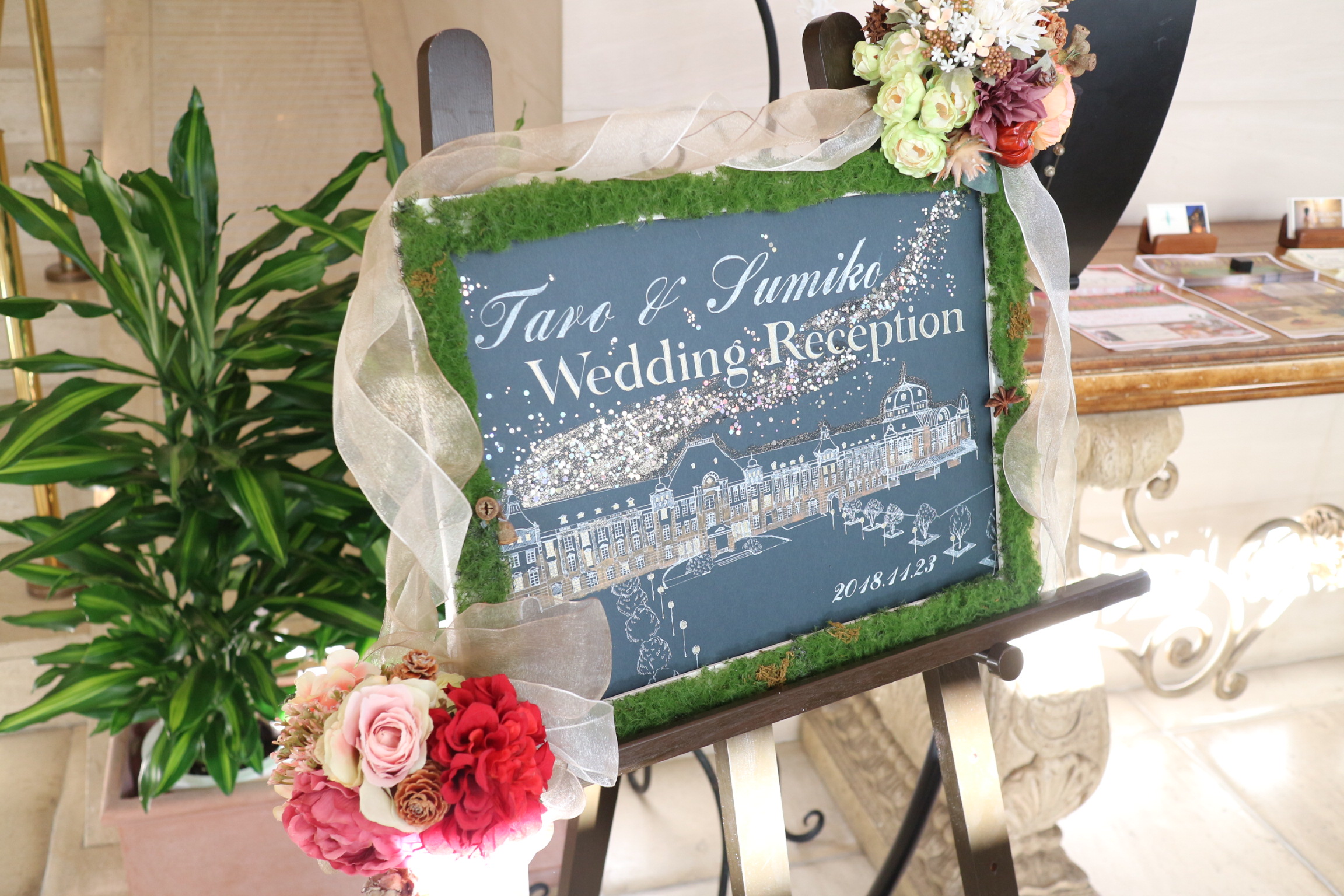 思い出の場所を描き、ウェルカムボード製作します。 4,970円