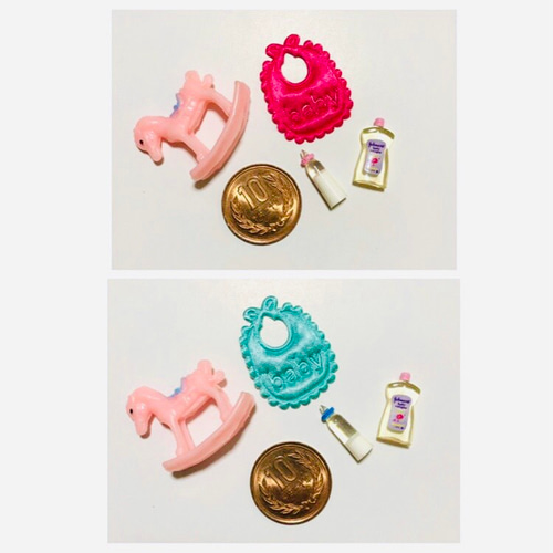 樹脂粘土ベビー ミニチュア 赤ちゃん ヘアバンドの女の子 その他人形