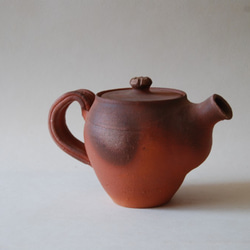 備前焼　ポット 備前焼○岡本白水○鳥のようなスタイルの蓋物 0008 シュガーポット