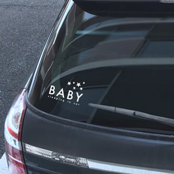 BABY sleeping in car 車用 カッティングステッカー 3枚目の画像