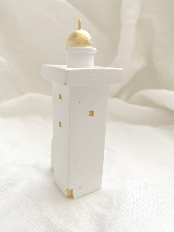 オブジェ・・faro  白い灯台D・・《送料無料》 3枚目の画像