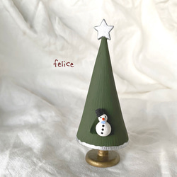 再販‼︎ クリスマスツリーオブジェ・・Albero di Natale  クリスマスツリー 雪だるま・・《送料無料》 1枚目の画像