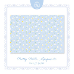 【Pretty Little Marguerite】A4サイズ デザインペーパー 2枚目の画像