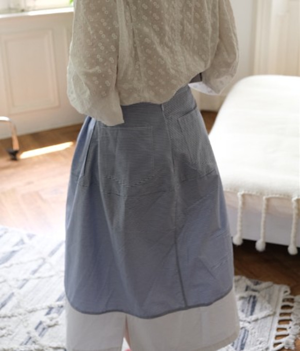 頑張らないとお洒落したい　オリジナルデザイン　夏のスカート　ロングスカート　コットン 7枚目の画像