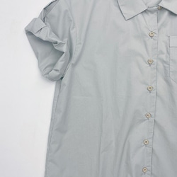 風合いこなれ感高まる大人のコットンシャツブラウス　半袖　コットン 7枚目の画像