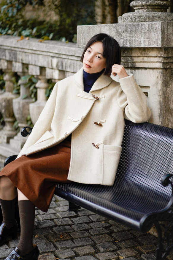 着るだけで旬顔 大人可愛いダッフルコート ウールコート コート