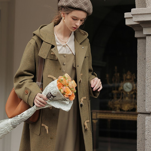 秋冬の定番 大人のダッフルコート ウール混 コート jadore 通販